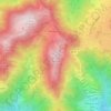 Mappa topografica Monte Podona Cima Nord, altitudine, rilievo