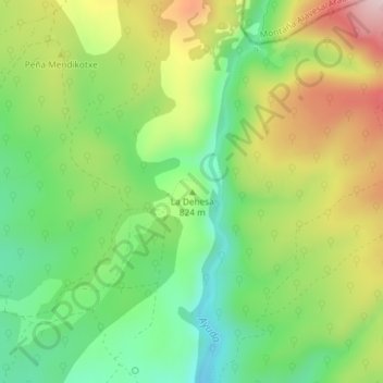 Mappa topografica La Dehesa, altitudine, rilievo