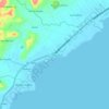 Mappa topografica Guadalupe, altitudine, rilievo