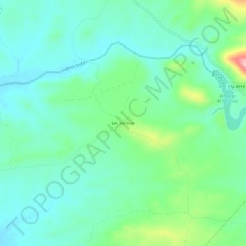 Mappa topografica Los Mirones, altitudine, rilievo