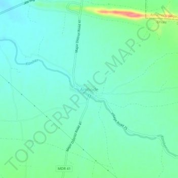 Mappa topografica Ambode, altitudine, rilievo