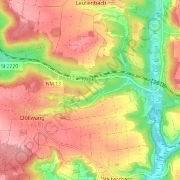 Mappa topografica Hacklsberg, altitudine, rilievo