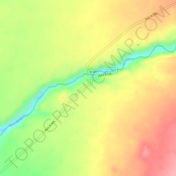 Mappa topografica El Sifon, altitudine, rilievo