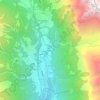 Mappa topografica Andergia, altitudine, rilievo