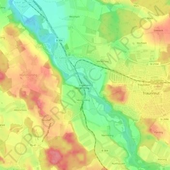Mappa topografica Hinterwies, altitudine, rilievo