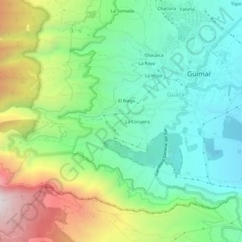 Mappa topografica San Juan, altitudine, rilievo