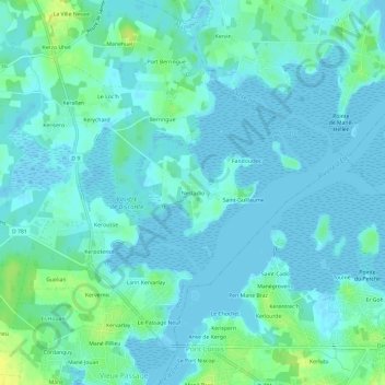 Mappa topografica Nestadio, altitudine, rilievo