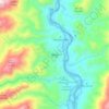 Mappa topografica Anzá, altitudine, rilievo