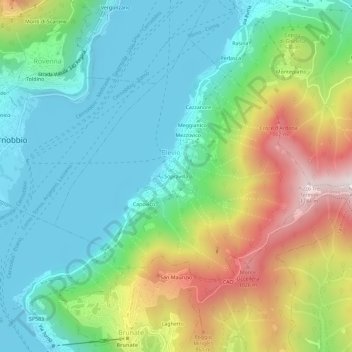 Mappa topografica Sopravilla, altitudine, rilievo