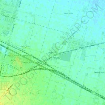 Mappa topografica Bogolese, altitudine, rilievo