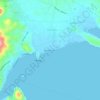 Mappa topografica Asini Beach, altitudine, rilievo