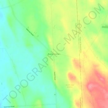 Mappa topografica Baptist Corners, altitudine, rilievo