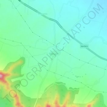Mappa topografica Shivari, altitudine, rilievo