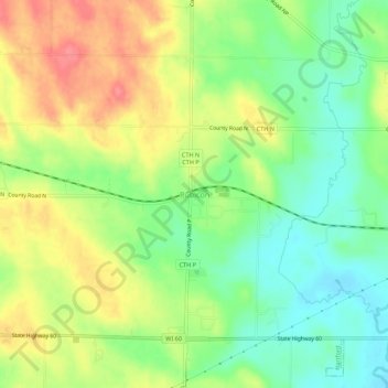 Mappa topografica Rubicon, altitudine, rilievo