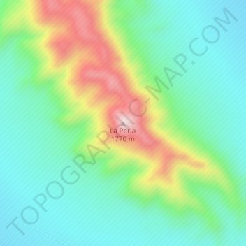 Mappa topografica La Perla, altitudine, rilievo