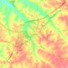 Mappa topografica Scottsville, altitudine, rilievo