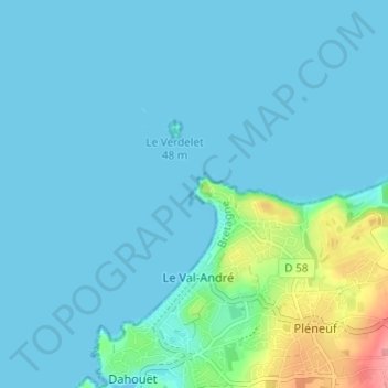 Mappa topografica Piégu, altitudine, rilievo