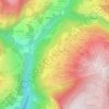 Mappa topografica Le Crest, altitudine, rilievo