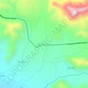 Mappa topografica Cachipampa, altitudine, rilievo