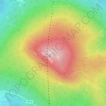 Mappa topografica Ochsenkopf, altitudine, rilievo