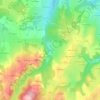 Mappa topografica La Cros, altitudine, rilievo