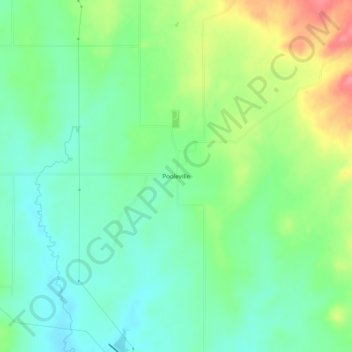 Mappa topografica Pooleville, altitudine, rilievo