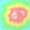 Mappa topografica Cerro Miscanti, altitudine, rilievo