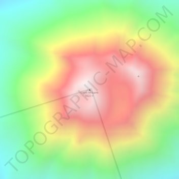 Mappa topografica Cerro Miscanti, altitudine, rilievo
