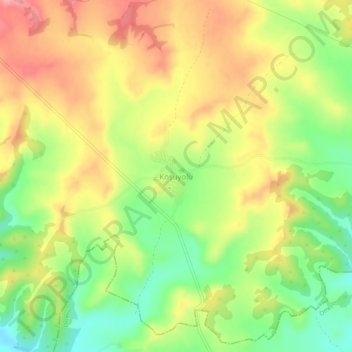 Mappa topografica Koşuyolu, altitudine, rilievo