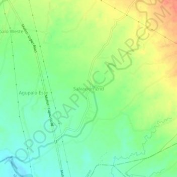 Mappa topografica Salvacion 2nd, altitudine, rilievo