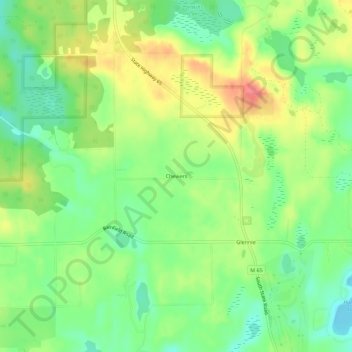 Mappa topografica Cheviers, altitudine, rilievo