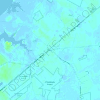 Mappa topografica Marion, altitudine, rilievo