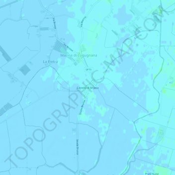 Mappa topografica Castello di Brussa, altitudine, rilievo