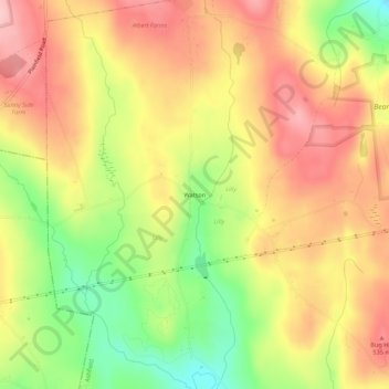 Mappa topografica Watson, altitudine, rilievo