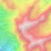 Mappa topografica Piz de Lavarela - La Varella, altitudine, rilievo