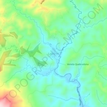 Mappa topografica Labores, altitudine, rilievo