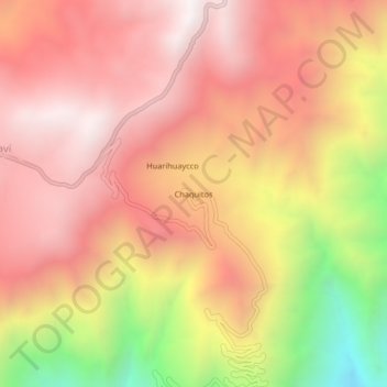 Mappa topografica Chaquitos, altitudine, rilievo