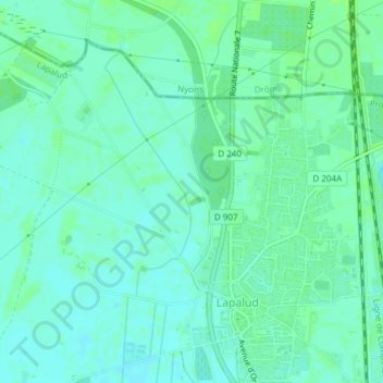Mappa topografica Les Berres, altitudine, rilievo