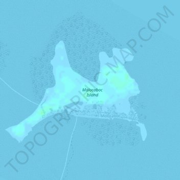 Mappa topografica Molocaboc Island, altitudine, rilievo