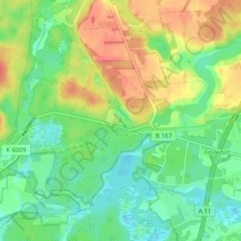 Mappa topografica Langer Grund, altitudine, rilievo