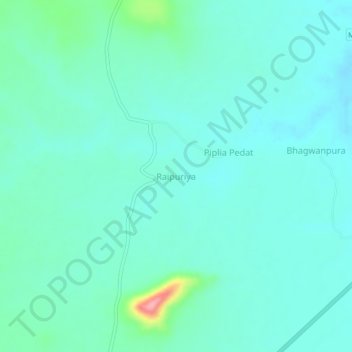 Mappa topografica Raipuriya, altitudine, rilievo