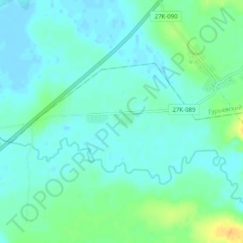 Mappa topografica Zarechnoye, altitudine, rilievo