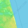 Mappa topografica Marconi Beach, altitudine, rilievo