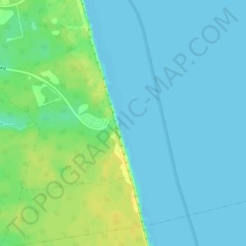Mappa topografica Marconi Beach, altitudine, rilievo