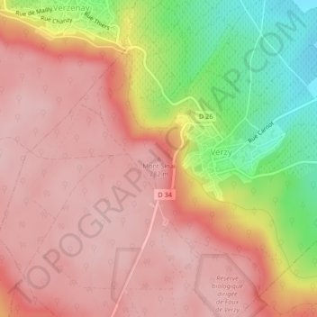 Mappa topografica Mont Sinaï, altitudine, rilievo