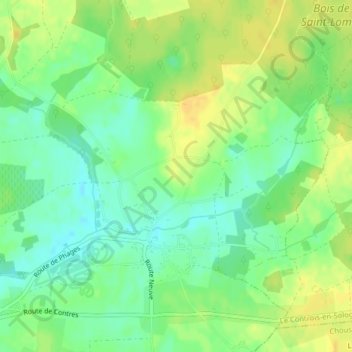 Mappa topografica La Garde, altitudine, rilievo