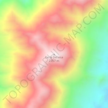 Mappa topografica De la Dehesa, altitudine, rilievo