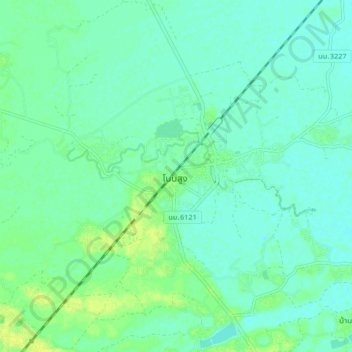 Mappa topografica Non Sung, altitudine, rilievo