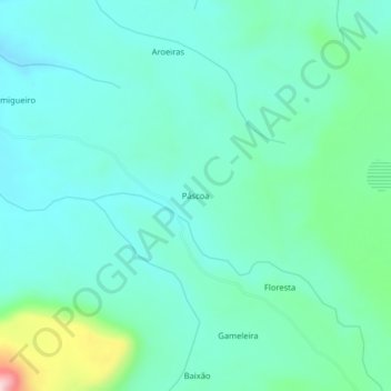 Mappa topografica Páscoa, altitudine, rilievo