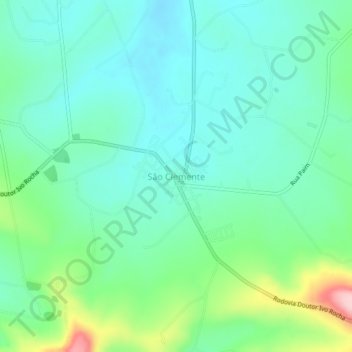 Mappa topografica São Clemente, altitudine, rilievo